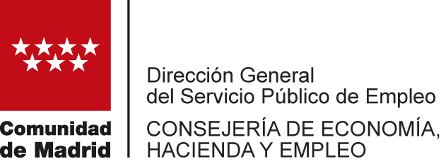 Comunidad de Madrid — Dirección General del Servicio Público de Empleo · Consejería de Economía, Hacienda y Empleo